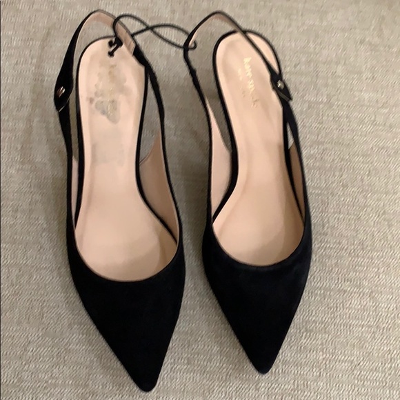 kate spade black suede heels